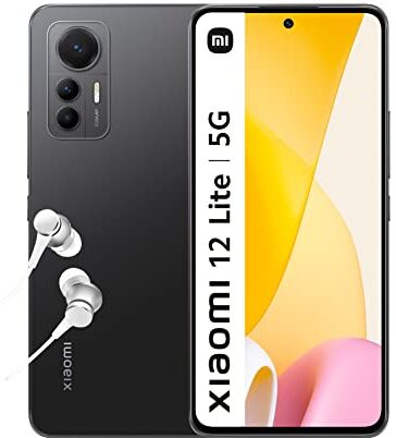 Xiaomi 12 Lite 5G,Smartphone 8+256 GB, Display AMOLED 6.55” 120Hz , Snapdragon 778G, Tripla fotocamera 108MP, 4300mAh con 67W Turbo Charge, Black ( IT + 2 anni garanzia),design ultra leggero,MZB0BKTEU