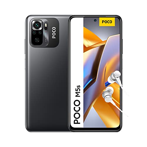 Xiaomi POCO M5s Smartphone 4+64GB, 6.43” FHD+ AMOLED DotDisplay, MediaTek Helio G95, 64MP AI quad camera, 5000mAh, NFC, Grigio (versione IT + 2 anni di garanzia) senza caricatore