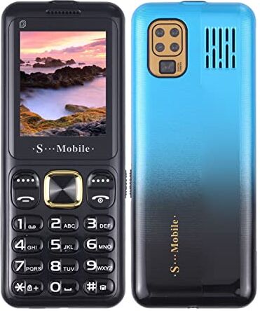 Zunate Telefono Cellulare Sbloccato per Anziani, Telefono Cellulare a Pulsanti Grandi Facile da Usare 2G, 2500MAh,Radio FM,Torcia,Doppia SIM,Voce Forte,Schermo da 2,2" per Anziani, Bambini(Blu-EU)