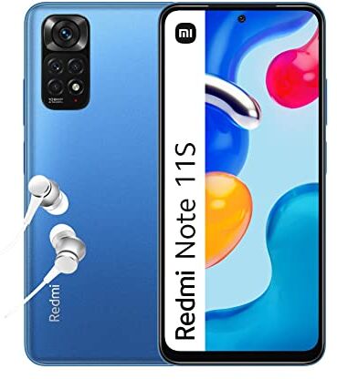 Xiaomi Redmi Note 11S Smartphone, Display Amoled 6.43 Pollici, 90 Hz, Fhd+, Mediatek Helio G96, Fotocamera Professionale 108 Mp, 5000 Mah, Twilight Blue, 6+64 Gb