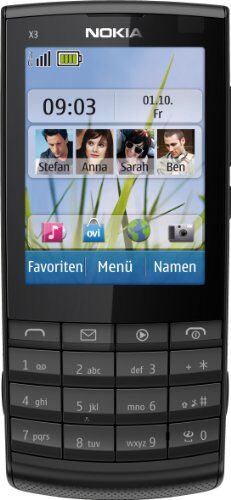 Nokia X3-02 Telefono cellulare Touch and Type, 3G, WCDMA (UMTS)/GSM, touch screen, colore: Metallo scuro [Importato da Germania]