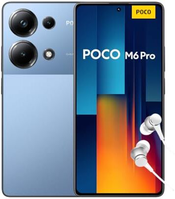 Xiaomi POCO M6 Pro Smartphone 12+512GB, Schermo Amoled 6.67 120HZ 1.5K, Processore Helio G99-Ultra, Tripla fotocamera fino a 64 MP, 67W Carica Superveloce , Blu (Versione IT)