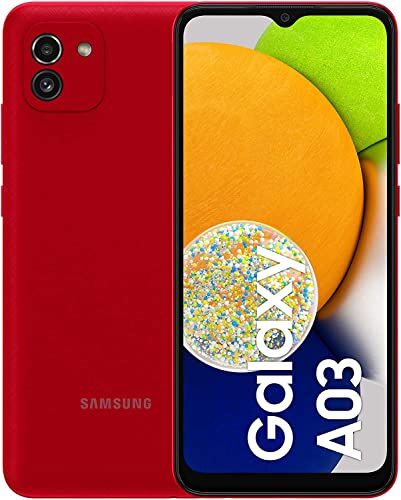 Samsung Galaxy A03 Smartphone 64GB, 4GB RAM, Dual Sim, Red