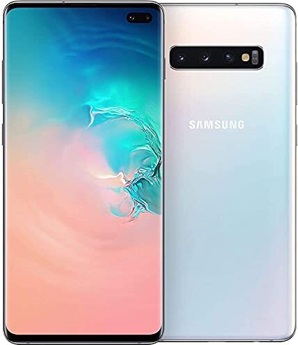 Samsung Galaxy S10+ Smartphone, 128GB, Display 6.4", Dual SIM, Bianco (Prism White) [Altra Versione Europea]