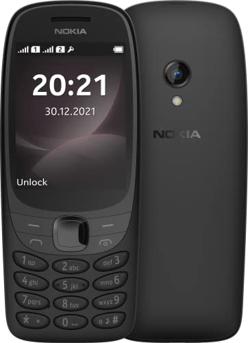 Nokia HMD Global 6310 con display curvo da 2,8 pollici, 8 MB RAM, 16 MB di spazio di archiviazione (32 GB con schede microSD), batteria da 1150 mAh, fotocamera posteriore (0,3 megapixel) Nero