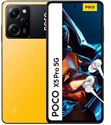 Xiaomi POCO X5 Pro 5G Smartphone 6+128GB, AMOLED DotDisplay 120Hz FHD+ 6.67", Snapdragon 778G, 108MP camera principale pro-grade, 67W turbo charging, 5000mAh, Yellow (IT + 2 anni garanzia)