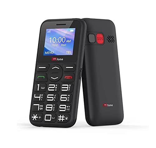 TTfone TT190 Telefono cellulare di emergenza sbloccato per anziani con pulsante grande Semplice telefono più economico