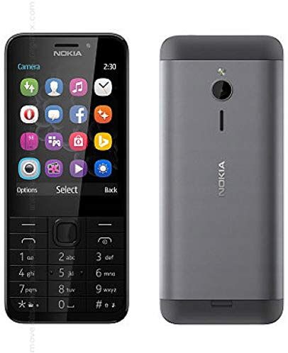 Nokia RM-1172/230 DS Cellulare, Dual Sim, MP3 Player, Lettore di schede MicroSD, 1200 mAh batteria, Torcia, Grigio (Dark Silver), 7.11 cm (2,8 pollici), (lingua italiana non inclusa)