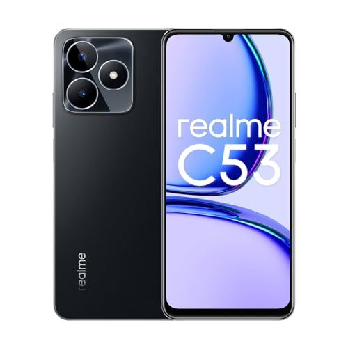 Realme Smartphone C53,128GB/ 6GB di RAM, Dual SIM, colore nero mighty.