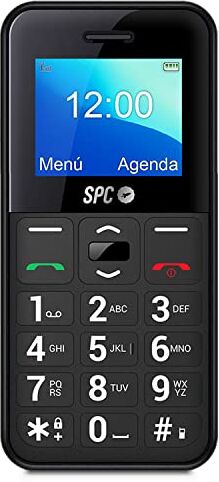 SPC Fortune 2 Pocket Edition – Telefono Cellulare GSM per Anziani con Tasti e Numeri Grandi, Pulsante SOS, Volume Alto, Campanello Intelligente e Configurazione Remota, Nero