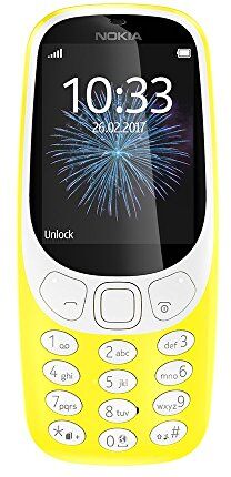 Nokia 3310 Telefono cellulare 2.4" ((6,1 cm) 2 MP, Bluetooth, 1200 mAh, Dual SIM)), Giallo [Germania]