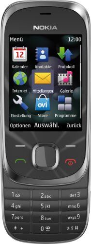 Nokia 7230 Cellulare (3.2 MP, Lettore musicale, Bluetooth, Modalità aereo, Scheda di memoria da 2GB, Slider), colore: Graphite [Importato da Germania]