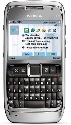 Nokia E71 2.36" 1500mAh Grey Smartphones (5.99 cm (2.36"), 320 x 240 pixels, Grey)