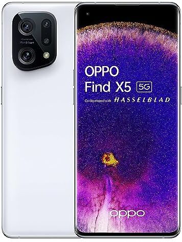 Oppo Find X5 5G Smartphone 256GB, 8GB RAM, Dual Sim, White