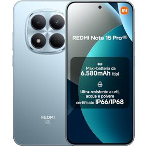 Xiaomi Redmi Note 15 Pro 5G, Smartphone 8+512GB, Batteria massiccia da 6580 mAh, IP66/IP68, Nuova fotocamera 200 MP, Display AMOLED da 6,83", Blu Ghiacciaio, Garanzia 2 anni, Caricatore non incluso Xiaomi Redmi Note 15 Pro 5G, Smartphone 8+512GB, Batteria massiccia da 6580 mAh, IP66/IP68, Nuova fotocamera 200 MP, Display AMOLED da 6,83", Blu Ghiacciaio, Garanzia 2 anni, Caricatore non incluso