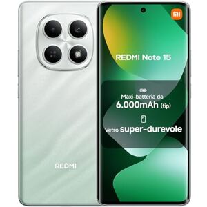 Xiaomi Redmi Note 15, Smartphone 8+128GB, Batteria da 6000 mAh, Resistenza all’acqua, Fotocamera super nitida da 108 MP, Display FHD+ da 6,77", Verde Foresta, Garanzia 2 anni, Caricatore non incluso Xiaomi Redmi Note 15, Smartphone 8+128GB, Batteria da 6000 mAh, Resistenza all’acqua, Fotocamera super nitida da 108 MP, Display FHD+ da 6,77", Verde Foresta, Garanzia 2 anni, Caricatore non incluso