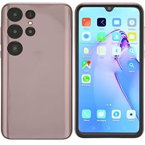 Garsent Smart Phone, Telefono Cellulare S22 Ultra 5G, per Telefono Android 12 con Batteria da 6800 MAh, Schermo a Goccia D'acqua Ultra HD da 6,3 Pollici, Face ID, 4 + 64 GB/128 GB (Oro Rosa)(Spina UE)