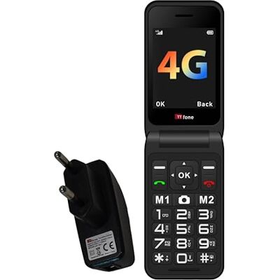 TTfone TT760 Telefono Cellulare 4G a Flip con Grandi Pulsanti per Anziani e Pulsante di Assistenza d'Emergenza Telefono Cellulare Semplice Sbloccato (con caricabatterie, Rosso) TTfone TT760 Telefono Cellulare 4G a Flip con Grandi Pulsanti per Anziani e Pulsante di Assistenza d'Emergenza Telefono Cellulare Semplice Sbloccato (con caricabatterie, Rosso)