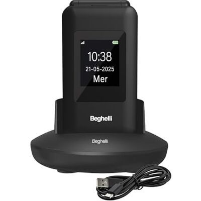 Beghelli Telefono Anziani Salvalavita SLV41, Conchiglia, 4G, con Tasto SOS e Chiamata Rapida, Cellulare con Grandi Tasti, Volume Alto, Doppio Display 2.8", Torcia, Radio, Fotocamera Colore: Nero Beghelli Telefono Anziani Salvalavita SLV41, Conchiglia, 4G, con Tasto SOS e Chiamata Rapida, Cellulare con Grandi Tasti, Volume Alto, Doppio Display 2.8", Torcia, Radio, Fotocamera Colore: Nero