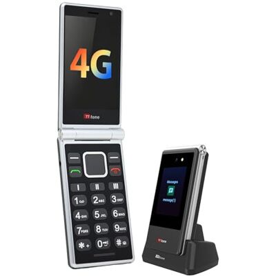 TTfone TT990 Cellulare a conchiglia 4G con Android 14, Whatsapp, tasti grandi e SOS TTfone TT990 Cellulare a conchiglia 4G con Android 14, Whatsapp, tasti grandi e SOS
