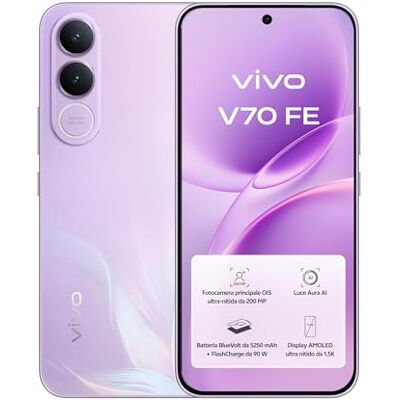 vivo Smartphone V70 FE, fotocamera principale da 200 MP, 8+256GB vivo Smartphone V70 FE, fotocamera principale da 200 MP, 8+256GB