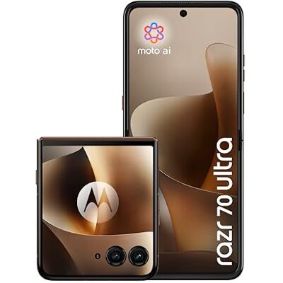 Motorola razr 70 ultra con Moto AI (16/512GB, 50+50MP, selfie 50MP, display esterno 4.0" interno 7" Extreme AMOLED 165Hz, Qualcomm Snapdragon 8 Elite, 5G, Dual SIM, Android 16), PANTONE Cocoa Motorola razr 70 ultra con Moto AI (16/512GB, 50+50MP, selfie 50MP, display esterno 4.0" interno 7" Extreme AMOLED 165Hz, Qualcomm Snapdragon 8 Elite, 5G, Dual SIM, Android 16), PANTONE Cocoa