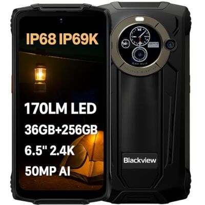 Blackview BV8200 Smartphone Incassable, Lampe Torche 170 Lumens, Double Écran, Helio G100 36GB+256GB, 6,5'' 120Hz 2.4K FHD+, Caméra AI 50MP, IP68 IP69K Android 14 Téléphone Étanche, GPS NFC Noir Blackview BV8200 Smartphone Incassable, Lampe Torche 170 Lumens, Double Écran, Helio G100 36GB+256GB, 6,5'' 120Hz 2.4K FHD+, Caméra AI 50MP, IP68 IP69K Android 14 Téléphone Étanche, GPS NFC Noir