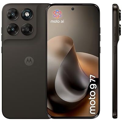 Motorola moto g77 con 3 anni di garanzia (8/256GB, Fotocamera 108+8MP+flicker sensor, Display 6.78" pOLED 120Hz, 5100mAh, MediaTek Dimensity 6400, Android 16), Black Olive Motorola moto g77 con 3 anni di garanzia (8/256GB, Fotocamera 108+8MP+flicker sensor, Display 6.78" pOLED 120Hz, 5100mAh, MediaTek Dimensity 6400, Android 16), Black Olive