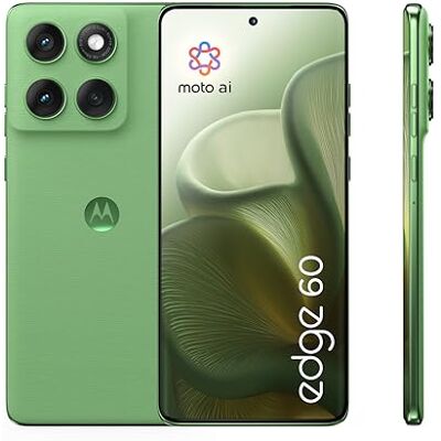 Motorola edge 60 con Moto AI (8/256GB, Fotocamera 50+50+10MP, selfie 50MP, Display 6.67" pOLED 120Hz, MediaTek Dimensity 7300, batteria 5100mAh, ricarica 68W, Android 15), PANTONE Verde Motorola edge 60 con Moto AI (8/256GB, Fotocamera 50+50+10MP, selfie 50MP, Display 6.67" pOLED 120Hz, MediaTek Dimensity 7300, batteria 5100mAh, ricarica 68W, Android 15), PANTONE Verde