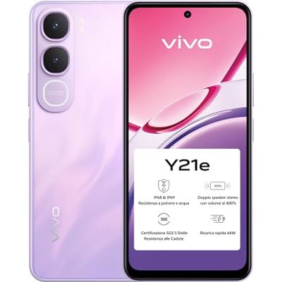 vivo Y21e, smartphone 4 GB di RAM + 128 GB ROM, fotocamera principale da 50 MP, 6,68" HD+ 90 Hz, batteria da 5200 mAh, ricarica rapida 44 W, IP68 e IP69, doppio altoparlante, doppia SIM,NFC vivo Y21e, smartphone 4 GB di RAM + 128 GB ROM, fotocamera principale da 50 MP, 6,68" HD+ 90 Hz, batteria da 5200 mAh, ricarica rapida 44 W, IP68 e IP69, doppio altoparlante, doppia SIM,NFC