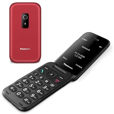 Panasonic KX-TF600 Telefono 4G Facile, Chiamate VoLTE Chiare, 290 Ore Standby, Ricarica Rapida USB-C, Display 2,8", Bluetooth, Torcia LED, Resistente IP44, Tasti Illuminati, Rosso Panasonic KX-TF600 Telefono 4G Facile, Chiamate VoLTE Chiare, 290 Ore Standby, Ricarica Rapida USB-C, Display 2,8", Bluetooth, Torcia LED, Resistente IP44, Tasti Illuminati, Rosso