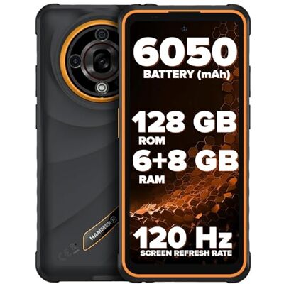 Hammer H Iron 6 5G Rugged Smartphone 6+8/128 GB, Telefono Rugged Indistruttibile IP69, Batteria 6050 mAh, Display 6,56” 120 Hz, Fotocamera 64 MP, Android 15, NFC, Dual SIM, Nero-Arancione Hammer H Iron 6 5G Rugged Smartphone 6+8/128 GB, Telefono Rugged Indistruttibile IP69, Batteria 6050 mAh, Display 6,56” 120 Hz, Fotocamera 64 MP, Android 15, NFC, Dual SIM, Nero-Arancione