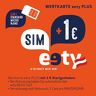 eety , scheda SIM austriaca (SIM, Micro SIM, Nano SIM) per smartphone/tablet, router/computer portatile, scheda con 1 euro di partenza, adatta per roaming