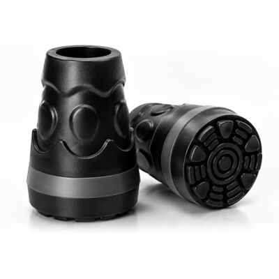 supregear Gommini per Bastone 19 mm, 2-Pack Antiscivolo Ricambio per Bastone, Piede Pesante per Tutti I Terreni con Inserti Metallici, Facile Installazione e Assorbimento Degli Urti, Nero + Grigio supregear Gommini per Bastone 19 mm, 2-Pack Antiscivolo Ricambio per Bastone, Piede Pesante per Tutti I Terreni con Inserti Metallici, Facile Installazione e Assorbimento Degli Urti, Nero + Grigio
