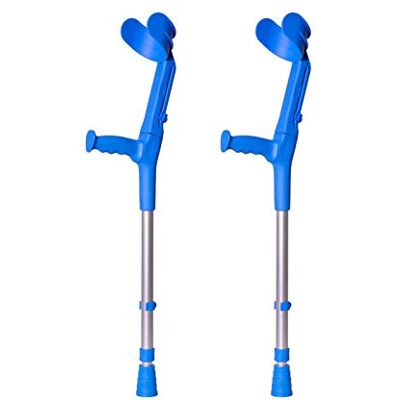 Forta - 2 Stampelle regolabili in alluminio per bambini - Blu - Ausilio medico Forta - 2 Stampelle regolabili in alluminio per bambini - Blu - Ausilio medico