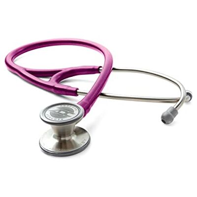 ADC Adscope 601, Stetoscopio cardiologico con testina convertibile, Lampone metallizzato ADC Adscope 601, Stetoscopio cardiologico con testina convertibile, Lampone metallizzato