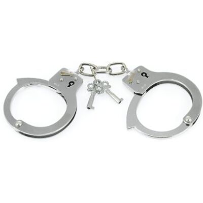 Manette di polizia in metallo Rimba - Argento - Regolabili per bondage Manette di polizia in metallo Rimba - Argento - Regolabili per bondage