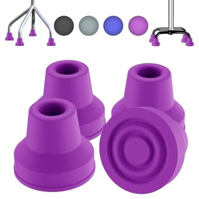 supregear 4pcs Quad Puntale per Stampelle, Antiscivolo 13 mm Gommini per Stampelle, Gomma Punta di Canna Presa Estrema Canna Sostituzione Piedino, Viola supregear 4pcs Quad Puntale per Stampelle, Antiscivolo 13 mm Gommini per Stampelle, Gomma Punta di Canna Presa Estrema Canna Sostituzione Piedino, Viola