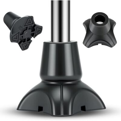 supregear Gommini in Gomma, Piccola Base Quadrupla per Bastone Da Passeggio, Piedini Antiscivolo A 4 Punte con Inserto in Metallo, Accessori di Stabilità per Anziani, 2 Pezzi supregear Gommini in Gomma, Piccola Base Quadrupla per Bastone Da Passeggio, Piedini Antiscivolo A 4 Punte con Inserto in Metallo, Accessori di Stabilità per Anziani, 2 Pezzi