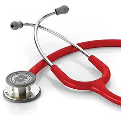 ADC Adscope 608 Stetoscopio clinico con testina convertibile Rosso ADC Adscope 608 Stetoscopio clinico con testina convertibile Rosso
