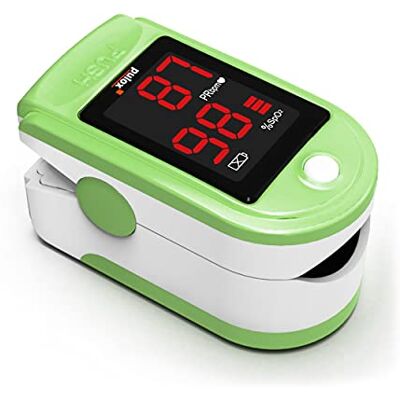 Pulox Pulsossimetro -PO-100 con display a LED saturimetro in colore verde Pulox Pulsossimetro -PO-100 con display a LED saturimetro in colore verde