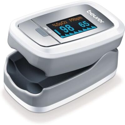 Beurer PO 30 Saturimetro da Dito Professionale Certificato, Saturazione Ossigeno SpO2 e Frequenza Cardiaca, Display Colorato 4 Viste, Spegnimento Automatico, con Custodia Inclusa, Dispositivo Medico Beurer PO 30 Saturimetro da Dito Professionale Certificato, Saturazione Ossigeno SpO2 e Frequenza Cardiaca, Display Colorato 4 Viste, Spegnimento Automatico, con Custodia Inclusa, Dispositivo Medico