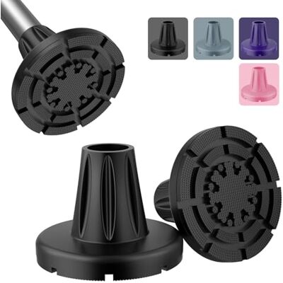 supregear Punte per Bastone 19 mm Resistenti, Sostitutivi Gomma Antiscivolo E Durevoli per Tutti I Terreni con Presa Estrema, Base Allargata con Inserto Metallico per Anziani, Confezione Da 2, Nero supregear Punte per Bastone 19 mm Resistenti, Sostitutivi Gomma Antiscivolo E Durevoli per Tutti I Terreni con Presa Estrema, Base Allargata con Inserto Metallico per Anziani, Confezione Da 2, Nero