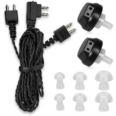 MEDca Set di cavo e ricevitore di ricambio per apparecchi acustici a 2 pin, compatibile con la maggior parte degli apparecchi acustici tascabili AVA-16 e AVA-68 amplificatori acustici indossati dal MEDca Set di cavo e ricevitore di ricambio per apparecchi acustici a 2 pin, compatibile con la maggior parte degli apparecchi acustici tascabili AVA-16 e AVA-68 amplificatori acustici indossati dal