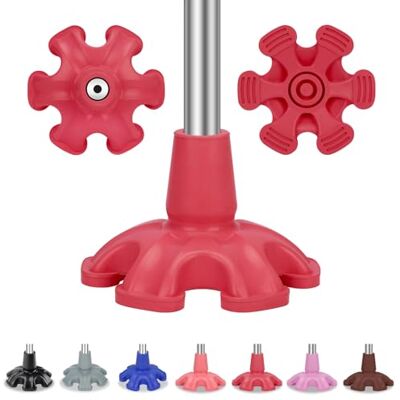 supregear Punta di Canna, Ricambio in Gomma Autoportante Antiscivolo a Sei Punti per Bastone da Passeggio Pieghevole supregear Punta di Canna, Ricambio in Gomma Autoportante Antiscivolo a Sei Punti per Bastone da Passeggio Pieghevole