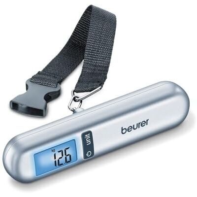 Beurer LS 06 Bilancia pesabagagli, bilancia digitale per bagagli con display LCD, metro integrato da 1 m per le dimensioni del bagaglio a mano, ideale per viaggi, fino a 40 kg Beurer LS 06 Bilancia pesabagagli, bilancia digitale per bagagli con display LCD, metro integrato da 1 m per le dimensioni del bagaglio a mano, ideale per viaggi, fino a 40 kg