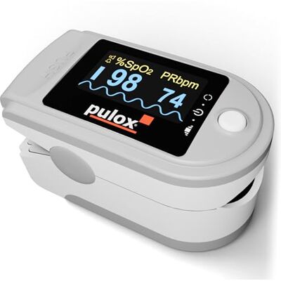 Pulox Pulossimetro PO-200A Solo con allarme e tono del polso in grigio per la misurazione del polso, della saturazione di ossigeno e del PI sul dito Pulox Pulossimetro PO-200A Solo con allarme e tono del polso in grigio per la misurazione del polso, della saturazione di ossigeno e del PI sul dito