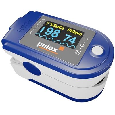 Pulox Pulossimetro PO-250 Saturimetro da dito per misurare SpO2 e polso, funzione di allarme e registrazione e accessori Pulox Pulossimetro PO-250 Saturimetro da dito per misurare SpO2 e polso, funzione di allarme e registrazione e accessori