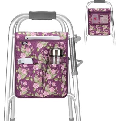 supregear Borsa Deambulatore, Organizer Universale Anziani con Tasche Multiple, Accessorio Leggero per Rollator, Sedie a Rotelle e Sponde Letto, Custodia Facile da Usare, Viola Floreale supregear Borsa Deambulatore, Organizer Universale Anziani con Tasche Multiple, Accessorio Leggero per Rollator, Sedie a Rotelle e Sponde Letto, Custodia Facile da Usare, Viola Floreale