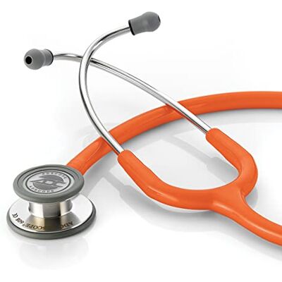 ADC Adscope 608 Stetoscopio clinico con testina convertibile Arancione ADC Adscope 608 Stetoscopio clinico con testina convertibile Arancione